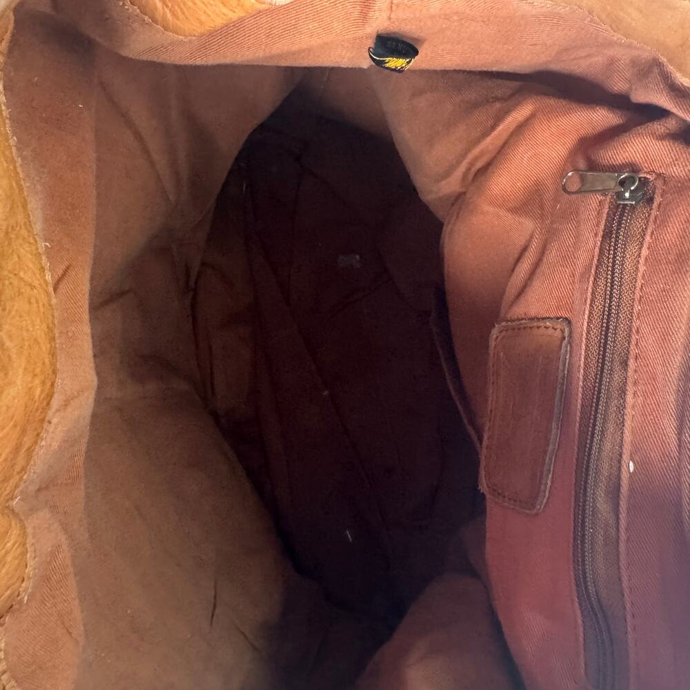 Boulder Ridge Full Grain Leather Backpack Brown Hiking Travel Bag 12x12 - Picture 5 of 11